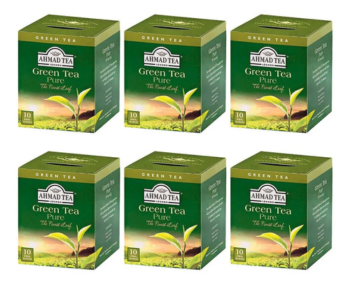 6x Chá Ahmad Green Tea  Pure (chá Verde) 12x20g