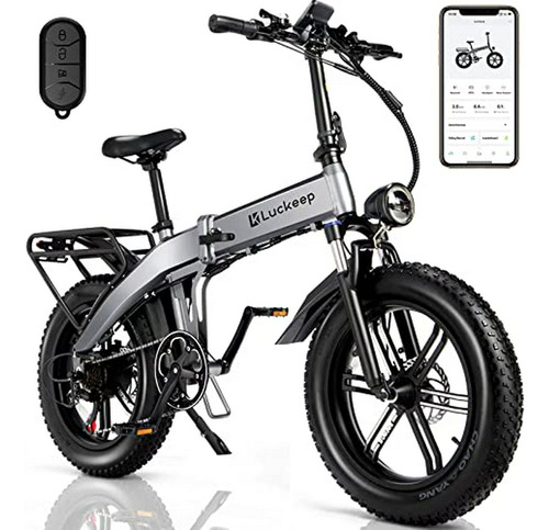 Bicicleta Eléctrica Plegable Para Adultos, Motor Bafang De 7
