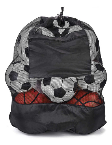 Bolsa De Malla Con Cordón Ajustable For Guardar Fútbol, Imp