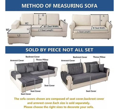 Funda De Sillón, Sillón Y Sofá En Forma De L, 90 X 90 Cm