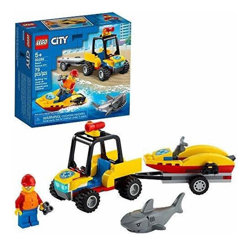 Edificio Lego City Beach Rescue Atv 60286 Equipo