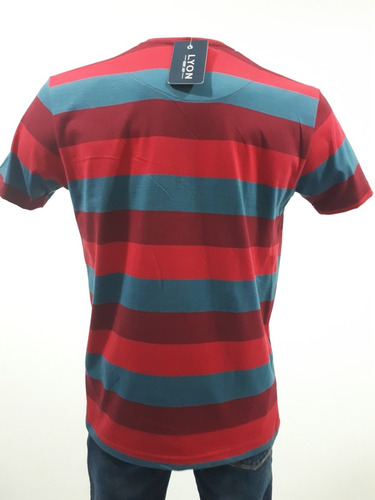 Imagen 4 de 4 de Playera Marca Autentic Lyon 311270 501 Ladrillo Y Azul