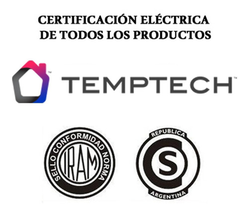Imagen 9 de 10 de Panel Calefactor Termostato Portatil Temptech Firenze 1400w