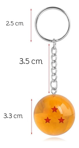 Llavero Dragon Ball Z Esfera De 1 A 7 Estrellas Esfera 5 Estrellas