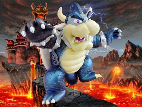 Figura Bowser De Mario Bros Coleccionable Con Sonido 20 Cm