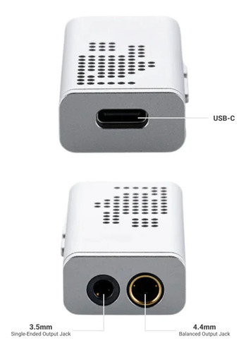 Amplificador / Dac De Fone De Ouvido Moondrop Dawn Pro Prateado 1 W