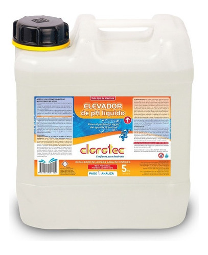 Elevador De Ph Liquido Clorotec 5 Litros Piletas Piscinas Mm