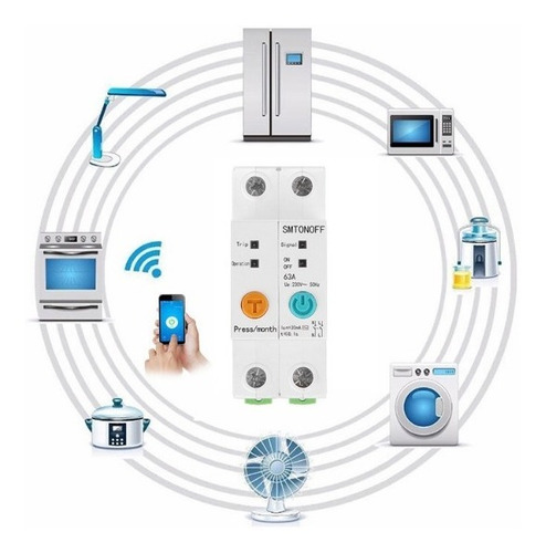 Imagem 7 de 10 de Disjuntor Medido De Energia 1-63a Alexa E Google Home