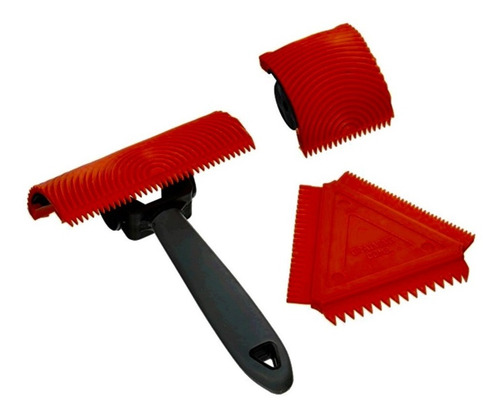 Imagen 3 de 4 de Veteador Para Pintar Con Acabado Imitación Madera Kit 3 Pzs