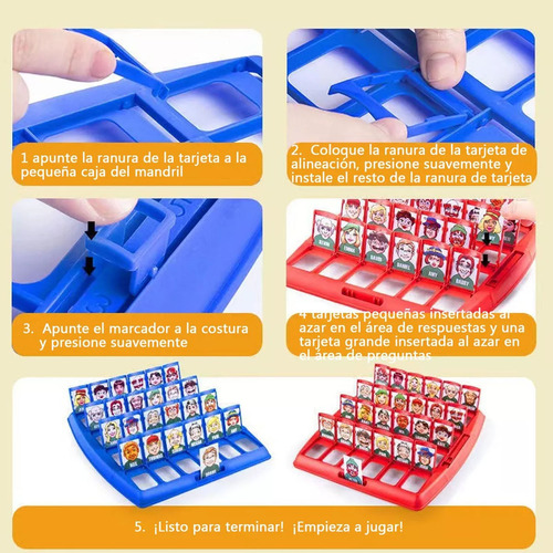 Juego De Mesa Adivina Quién? Juego Plastico De Tablero Juego