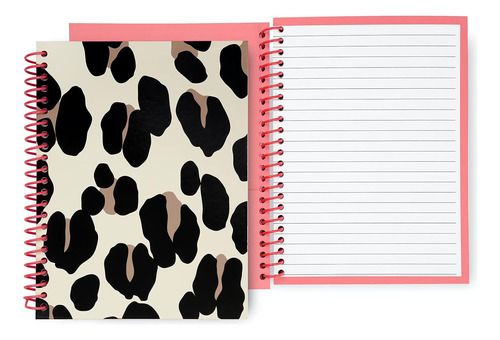 Cuaderno Espiral Mini De Estampado De Leopardo, Cuadern...