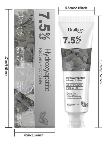 - Pasta De Dientes Con Hidroxiapatita 3 Piezas