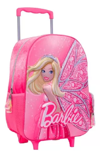 MOCHILA BARBIE CON RUEDAS Y RELIEVE