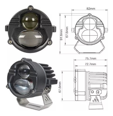 Faro Led Con Lupa De Alta Y Baja Luz Tipo Láser De 30000lm