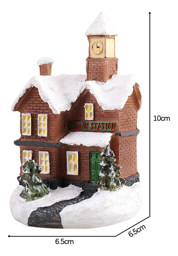 Cv 1pcs Mini Navidad Village Dollhouse A Pequeña A Pequeña