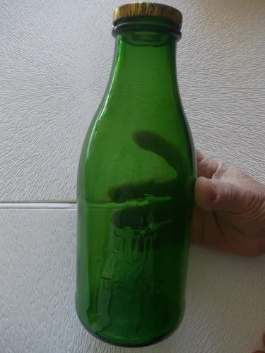 Botella Antigua Leche Talar (uruguay) C/ Tapa 1litro (Usado)