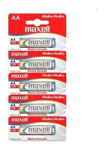 Pila Maxell Aa X5 Unidades Pila Alcalina Originales Blister