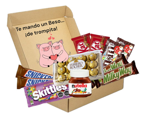 Box Sorpresa Chocolates Snack Golosinas Nutella Amor Juntos