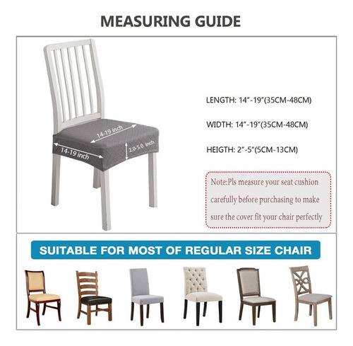 Funda De Asiento Impermeable De 6 Piezas Para Silla De Comed