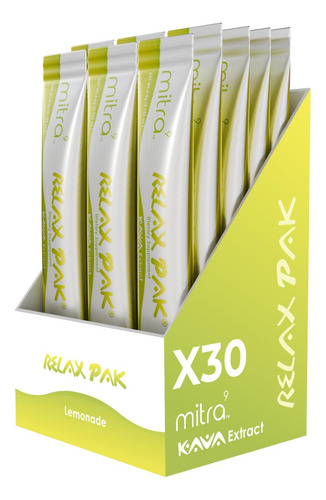 Mitra9 Polvo Kava Relaxpak Mejorador Ánimo 30 Sobres Vegano