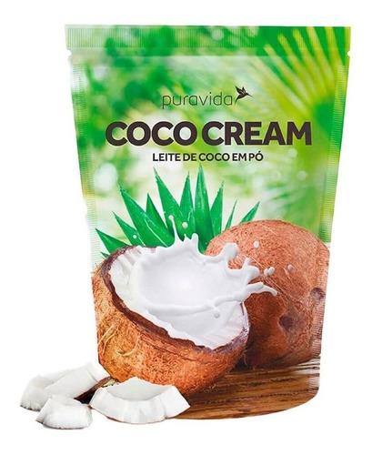 Leite De Coco Em Pó Coco Cream Tradicional Pura Vida 250g