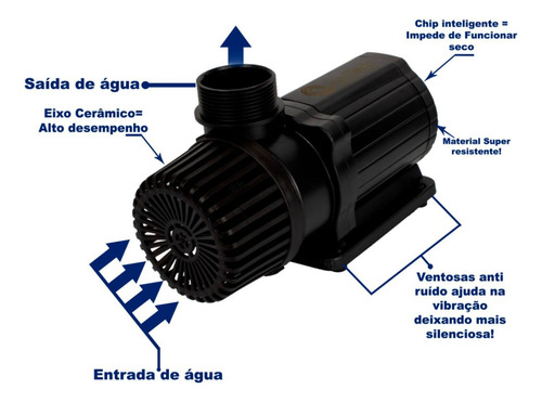 Bomba Submersa Oceantech Dc-12000 Eletrônica Bivolt 85 W