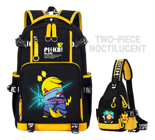 Conjunto De Dos Piezas, Anime Pikachu Estudiante Mochila