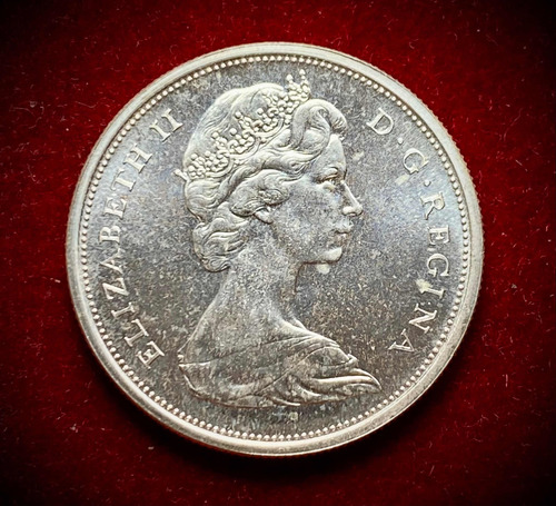 Moneda 50 Centavos Canadá 1965 Plata 0.800 Km 63 Unc