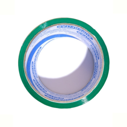 Imagem 8 de 10 de 2 Un Fita Adesiva Verde 40 M X 45 Mm Tipo Durex Colorida