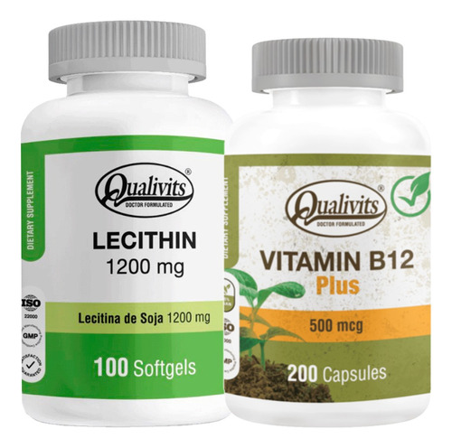 Vitamina B12 500 Mcg + Lecitina De Soja X 100 - Qualivits 