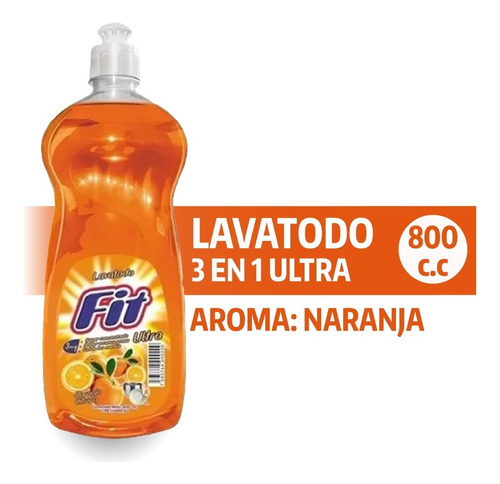 Limpiador Lavatodo Fit Ultra Concentrado 3 En 1 800 Cc