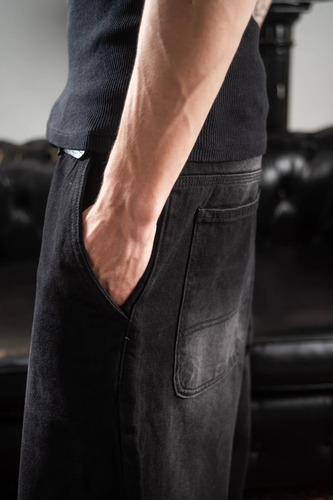 Bermuda Larga Baggy Jean Hombre Talles Especiales