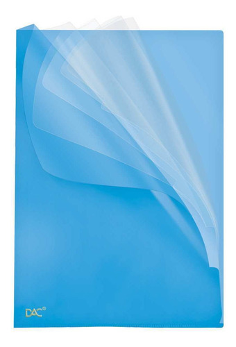 Pasta L A4 5 Divisoes Plastica Azul Unidade