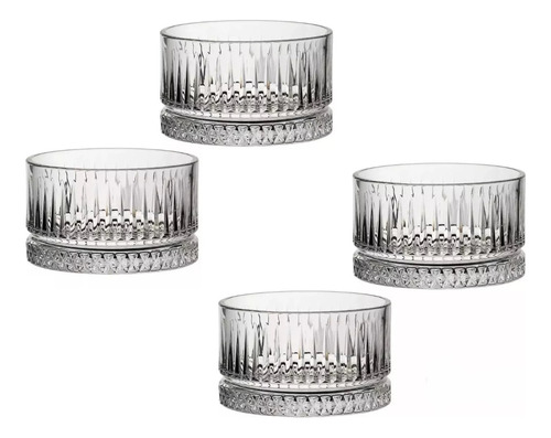 Set 4 Dip Copetinero Pasabahce Elysia Bowl Recipiente Whisky