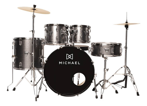 Bateria Acústica Michael Trinity Dmt220 Bumbo 20 Dark Gray