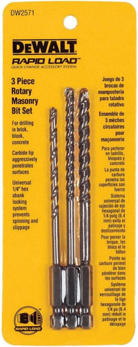 Kit Brocas Mechas Impacto Rotativas Para Concreto Dewalt 