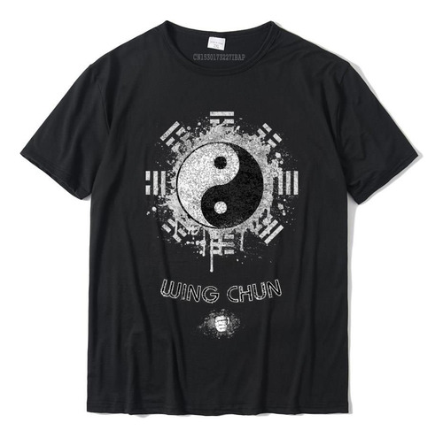 Camiseta Con Estampado En La Espalda De Wing Chun Kung Fu Yi