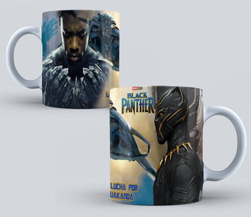  Taza  Ceramica Pantera Negra Marvel Varios Modelos