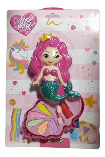 Maquillaje Infantil Niñas Plegable Unicornio Sirena Viaje Fu