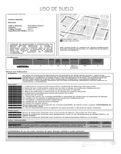 Edificio Col. San Rafael Como Terreno Hm/6/20/z 900 Mts En Esquina.