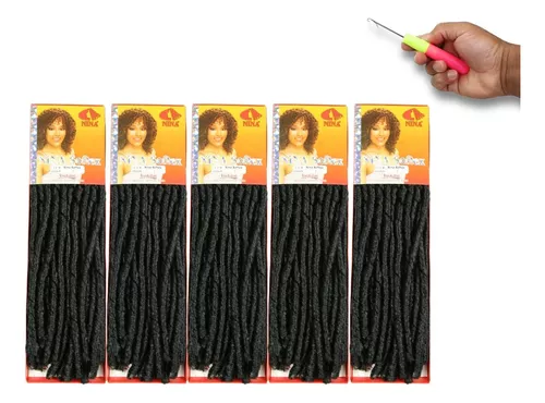 Cabelo Nina Sfitex Cacheado 5 Pcts + Agulha Crochet Braids