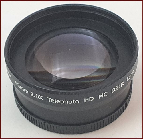 Lente Teleconvertidor Trudigital Telefoto Dslr 2.0x / 58mm