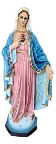 Imagen Virgen Inmaculado Corazon De Maria Escultura Catolica