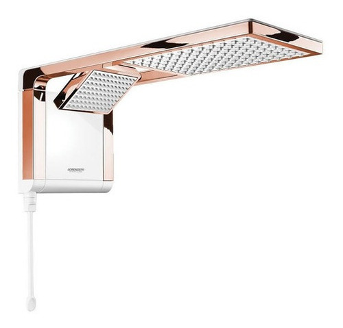 Chuveiro Acqua Duo Branco Rose Gold 220v 7800w Lorenzetti Cor Branco/Rose gold Potência 7800 W