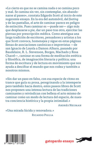 Caminantes: Flâneurs, Paseantes, Walkmans, Vagabundos, Peregrinos, De Scott, Edgardo., Vol. 1. Editorial Gatopardo Ediciones, Tapa Pasta Blanda, Edición 1 En Español, 2024