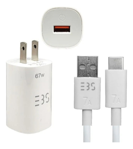 Cargador Ebs 67w Gan Usb-c - Carga Rápida 