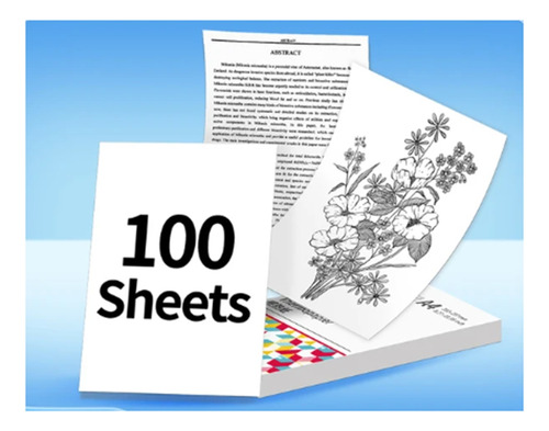 100 Hojas Para Impresora A4 De Papel Térmico M08f De Secado