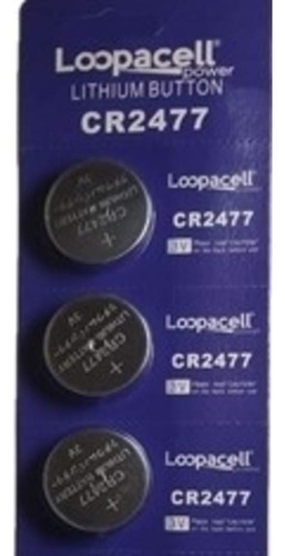 Loopacell Pilas De Litio Cr2477 De 3v (paquete De 3)
