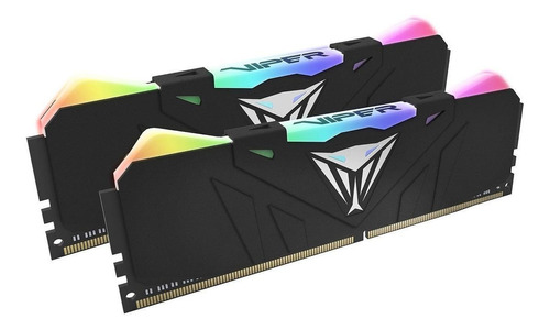 Memoria RAM Viper RGB gamer color negro  16GB 2 Patriot PVR416G320C6K