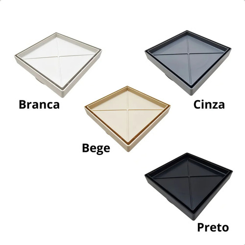 Kit 4 Ralo Invisível 10x10 Para Piso Porcelanato Seca Rápido